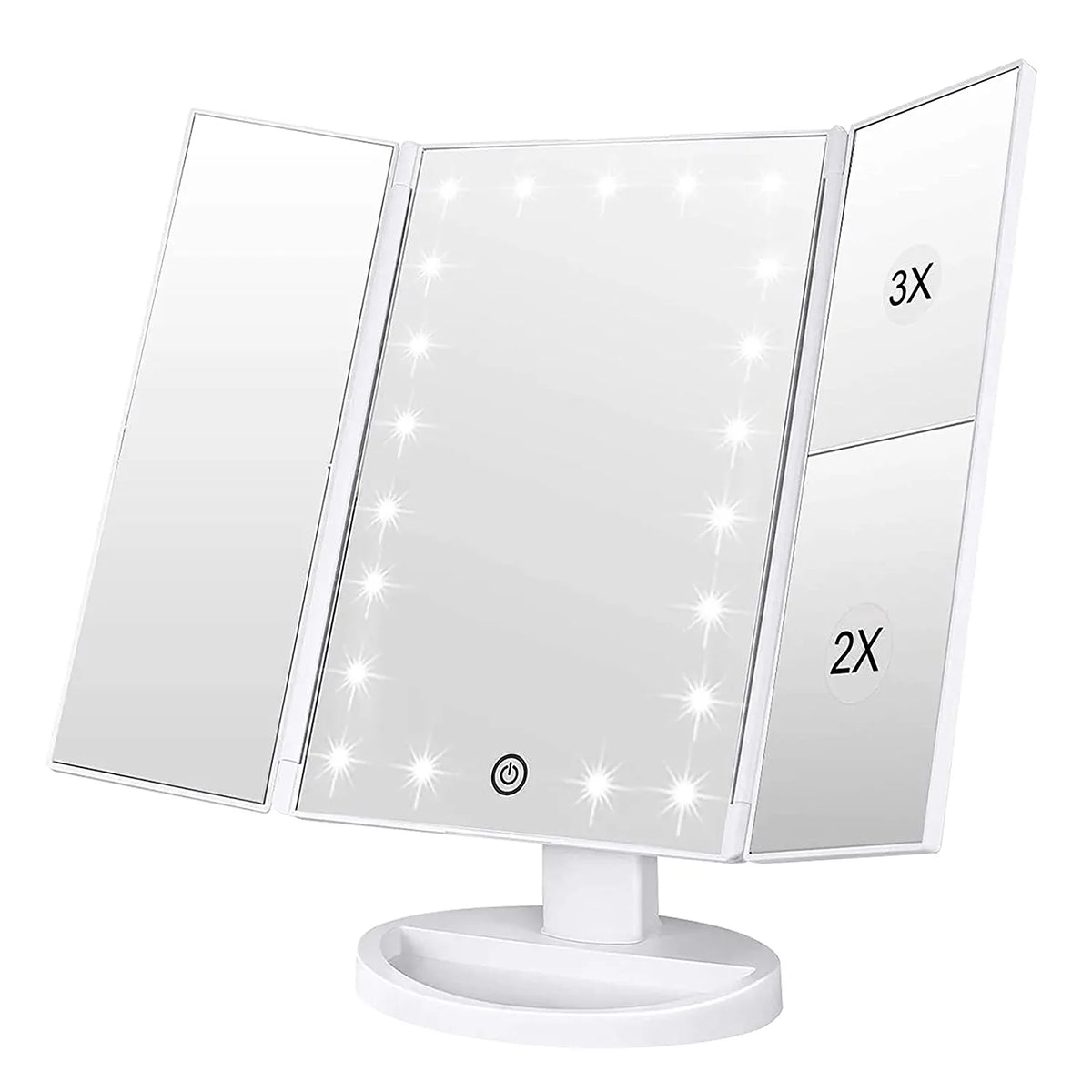Schminkspiegel mit Beleuchtung, 1X/2X/3X Magnification, Touch Control