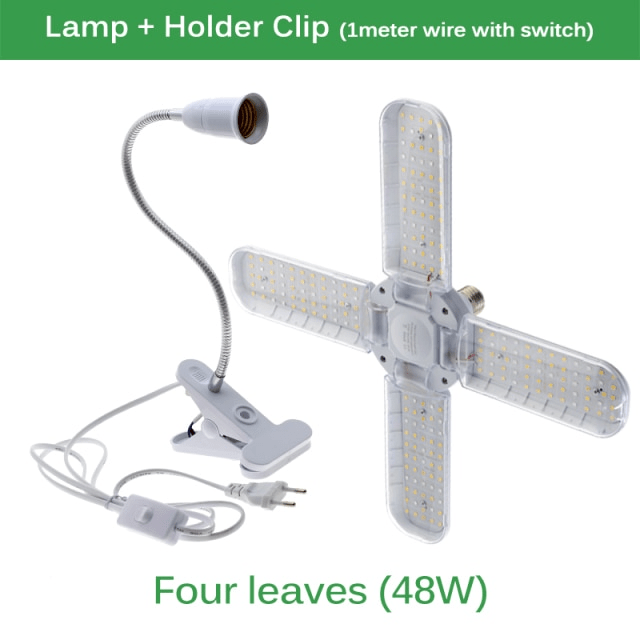 Faltbare LED-Pflanzenlampe E27 mit Vollspektrumlicht