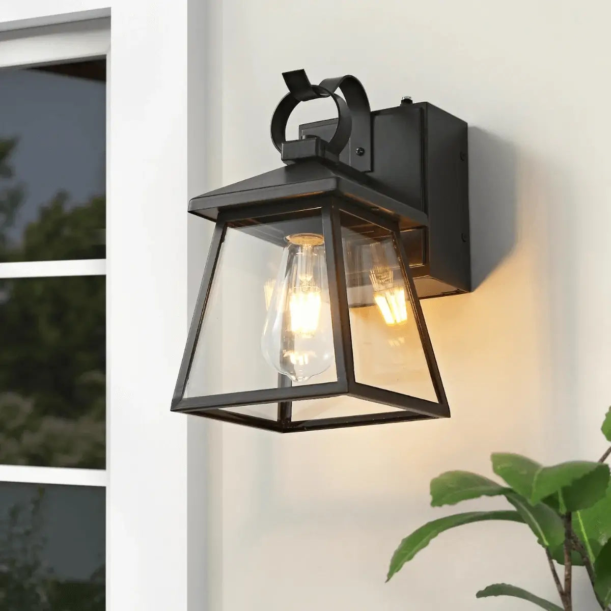Outdoor Wall Light with GFCI Outlet