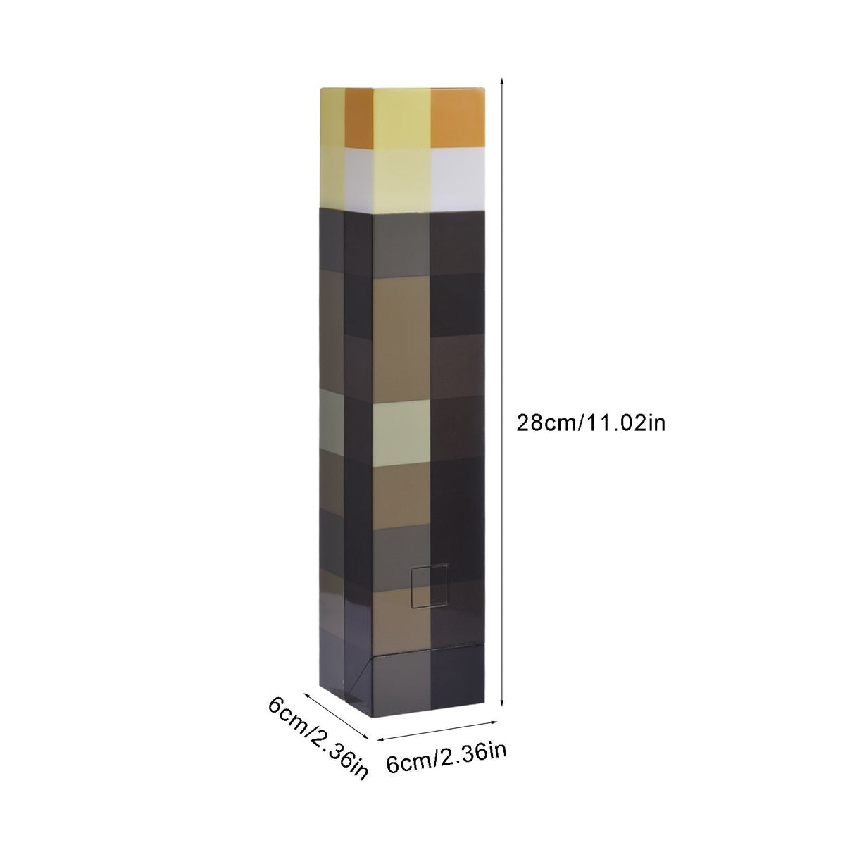 Minecraft Fackel-Licht - Offiziell lizenziert, 2 Lichtmodi, 2 Nutzungsmöglichkeiten, batteriebetrieben, Geschenk für Gamer