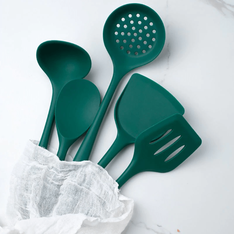 Green Silicone Utensil Set