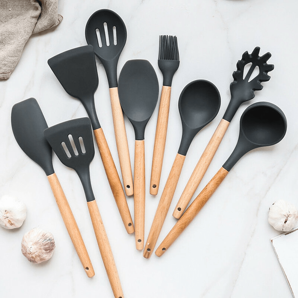 9 Pcs Silicone Kitchen Utensils Set