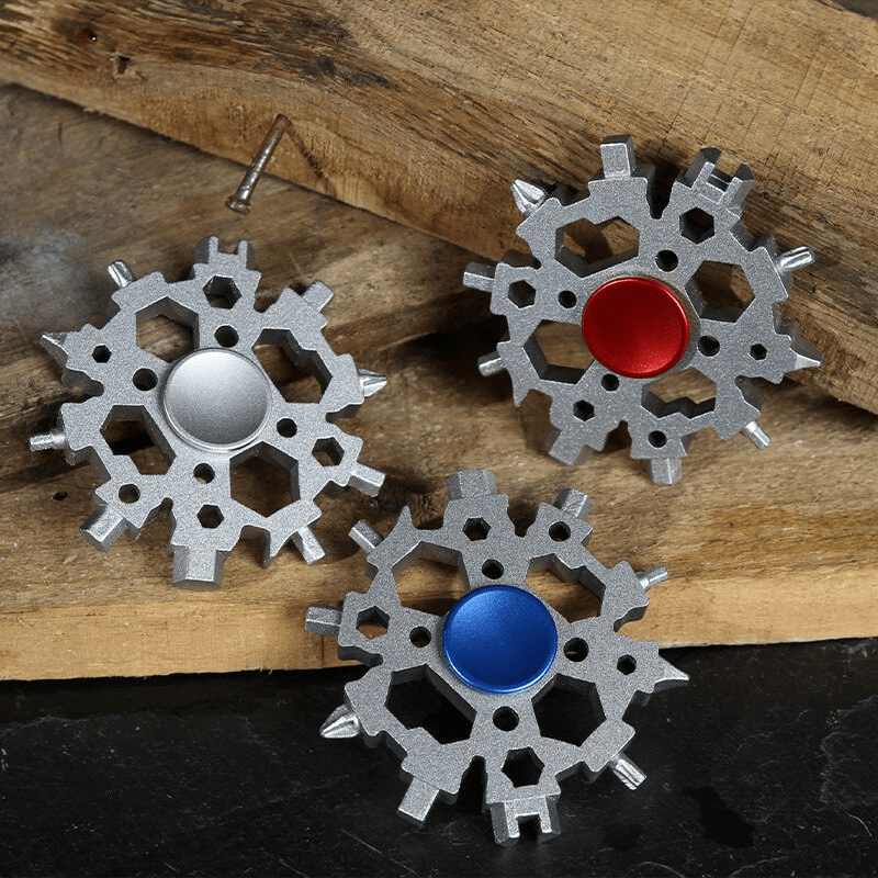 22-in-1 Snowflake Multi-Tool With Fidget Spinner