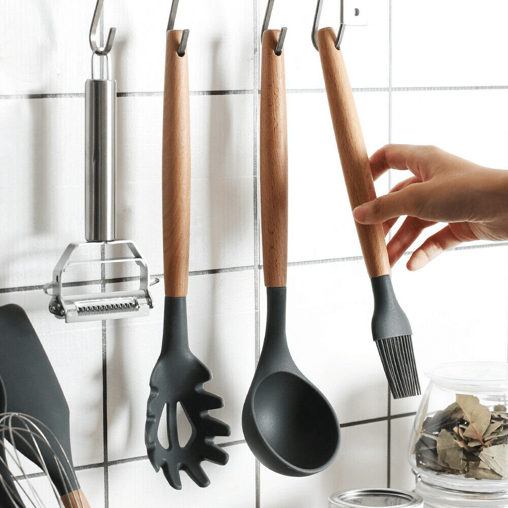 9 Pcs Silicone Kitchen Utensils Set
