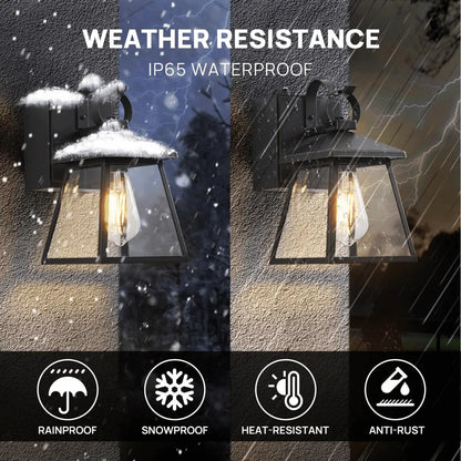 Outdoor Wall Light with GFCI Outlet