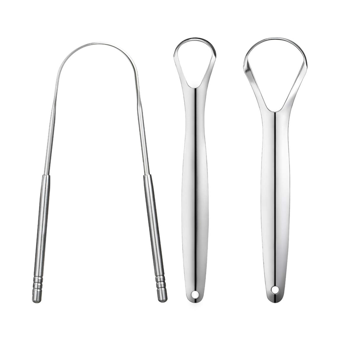 3Pcs Stainless Steel Tongue Cleaners