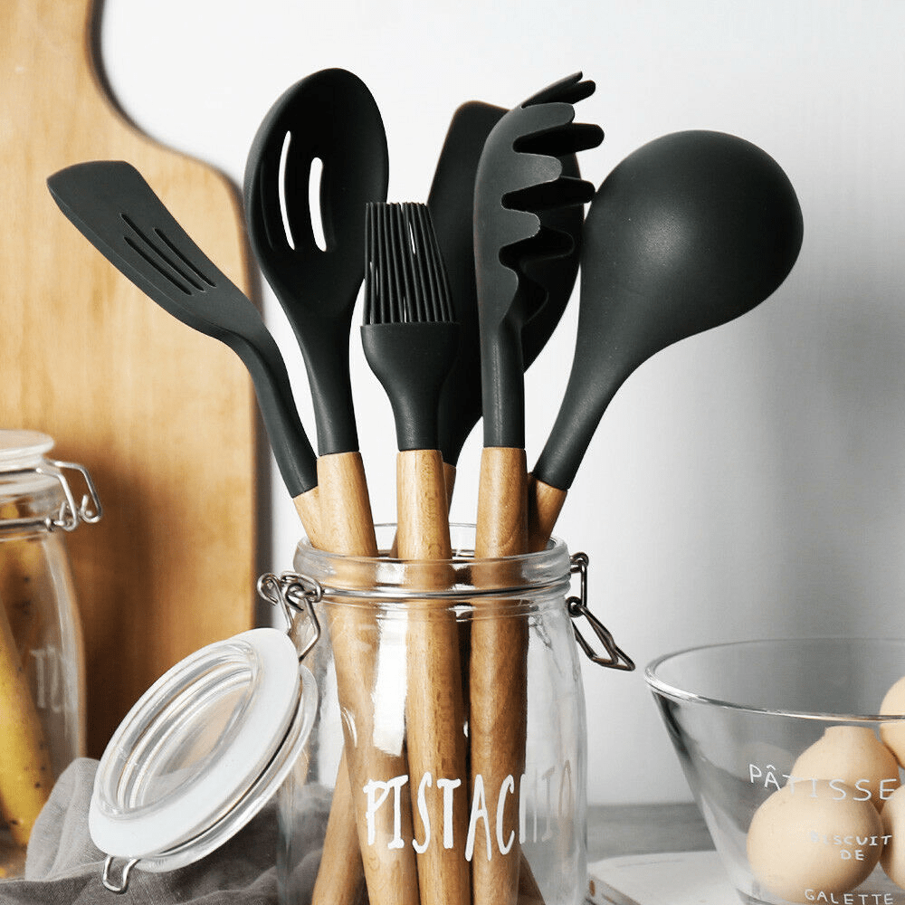 9 Pcs Silicone Kitchen Utensils Set