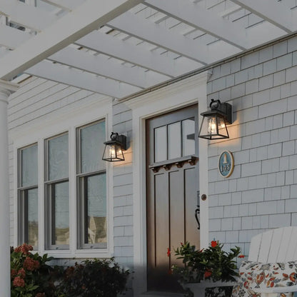 Outdoor Wall Light with GFCI Outlet
