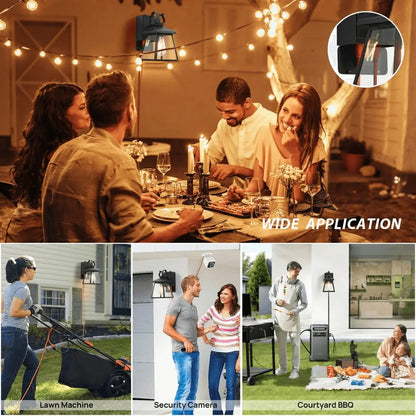 Outdoor Wall Light with GFCI Outlet