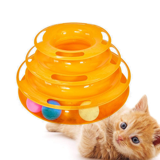 3 Levels Cat Toy Roller