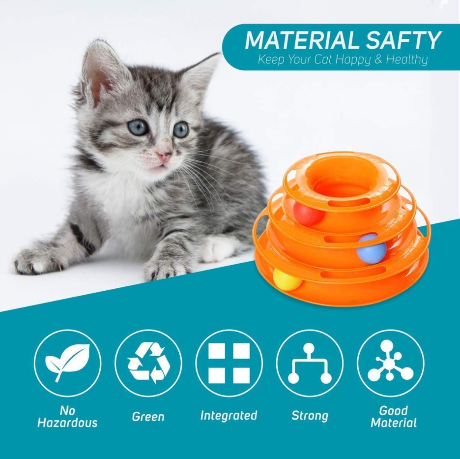 3 Levels Cat Toy Roller