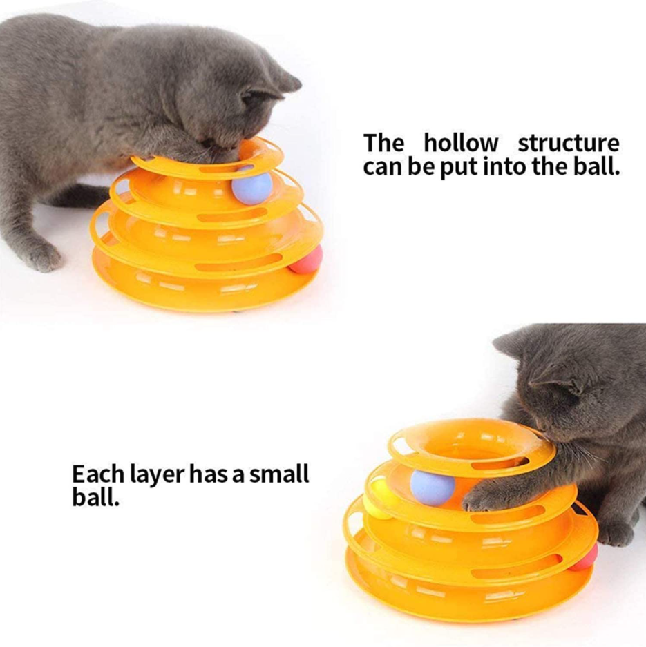 3 Levels Cat Toy Roller