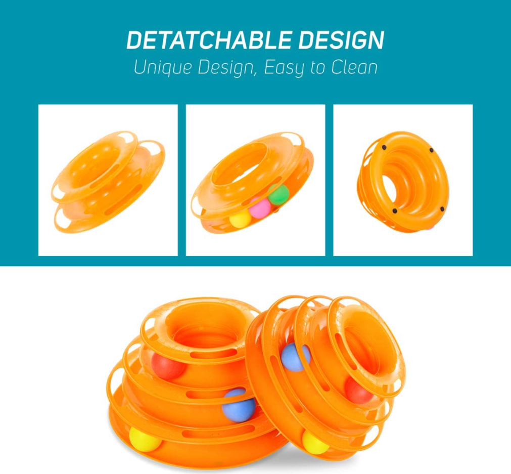 3 Levels Cat Toy Roller
