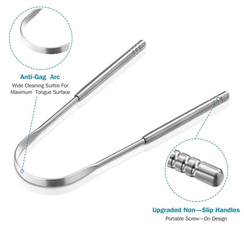 3Pcs Stainless Steel Tongue Cleaners