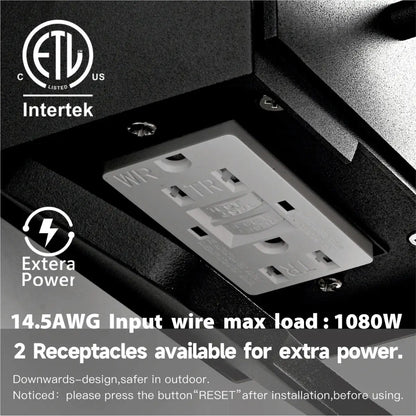 Outdoor Wall Light with GFCI Outlet