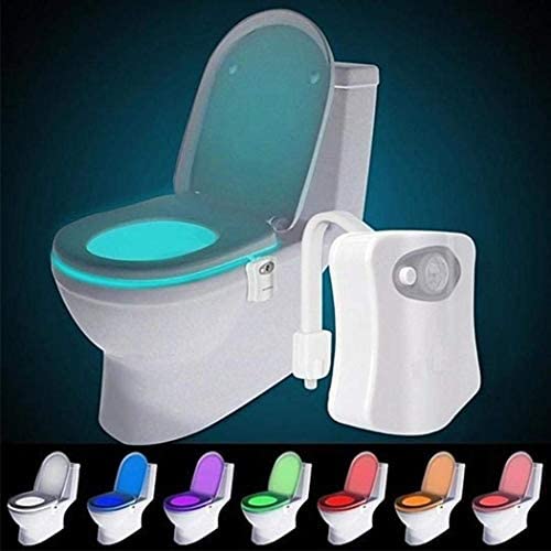 Bathrom Toilet Night Light with Motion Sensor LED 8 Colors Changing