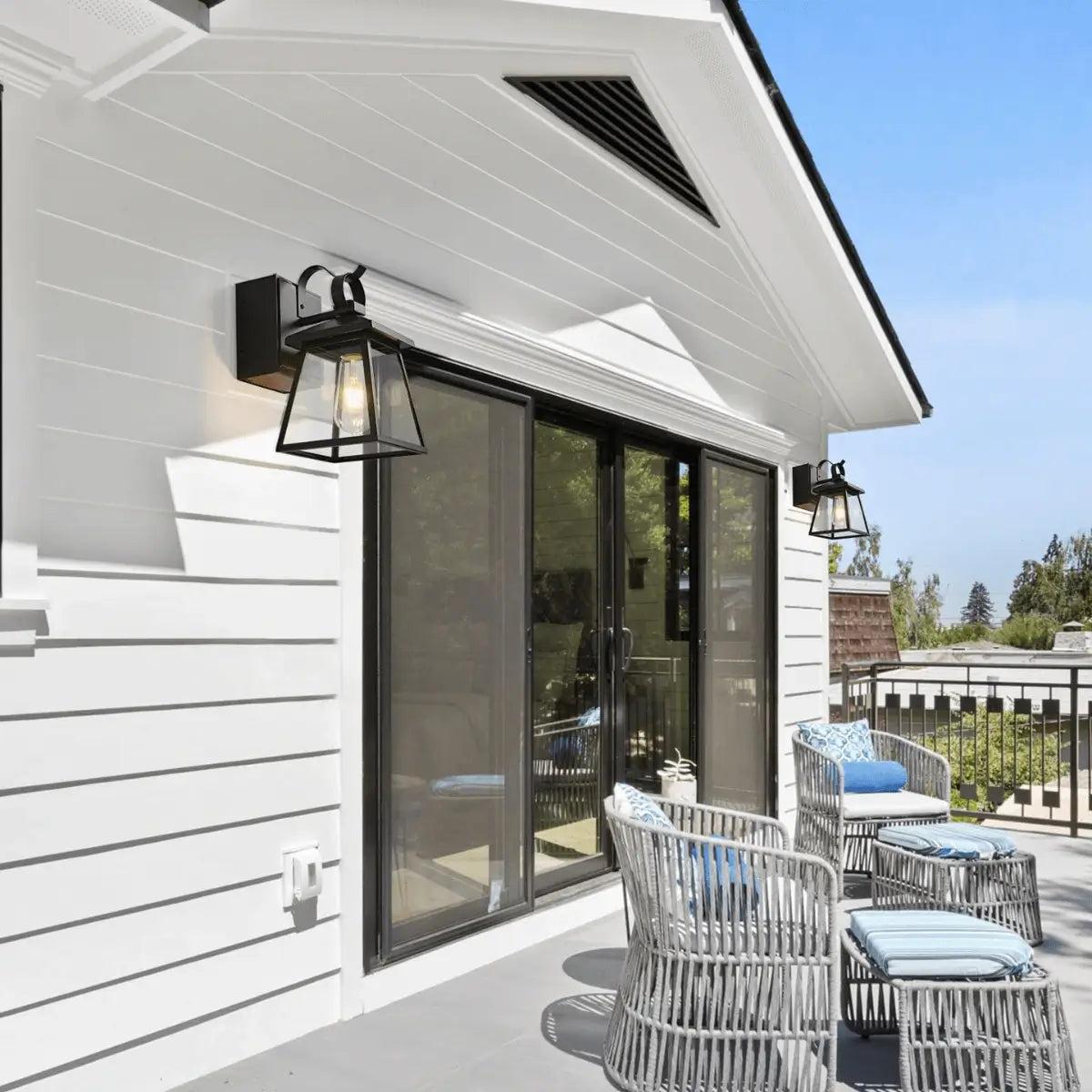 Outdoor Wall Light with GFCI Outlet