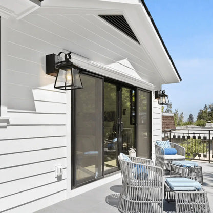 Outdoor Wall Light with GFCI Outlet