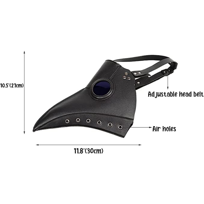 Leather Plague Doctor Mask