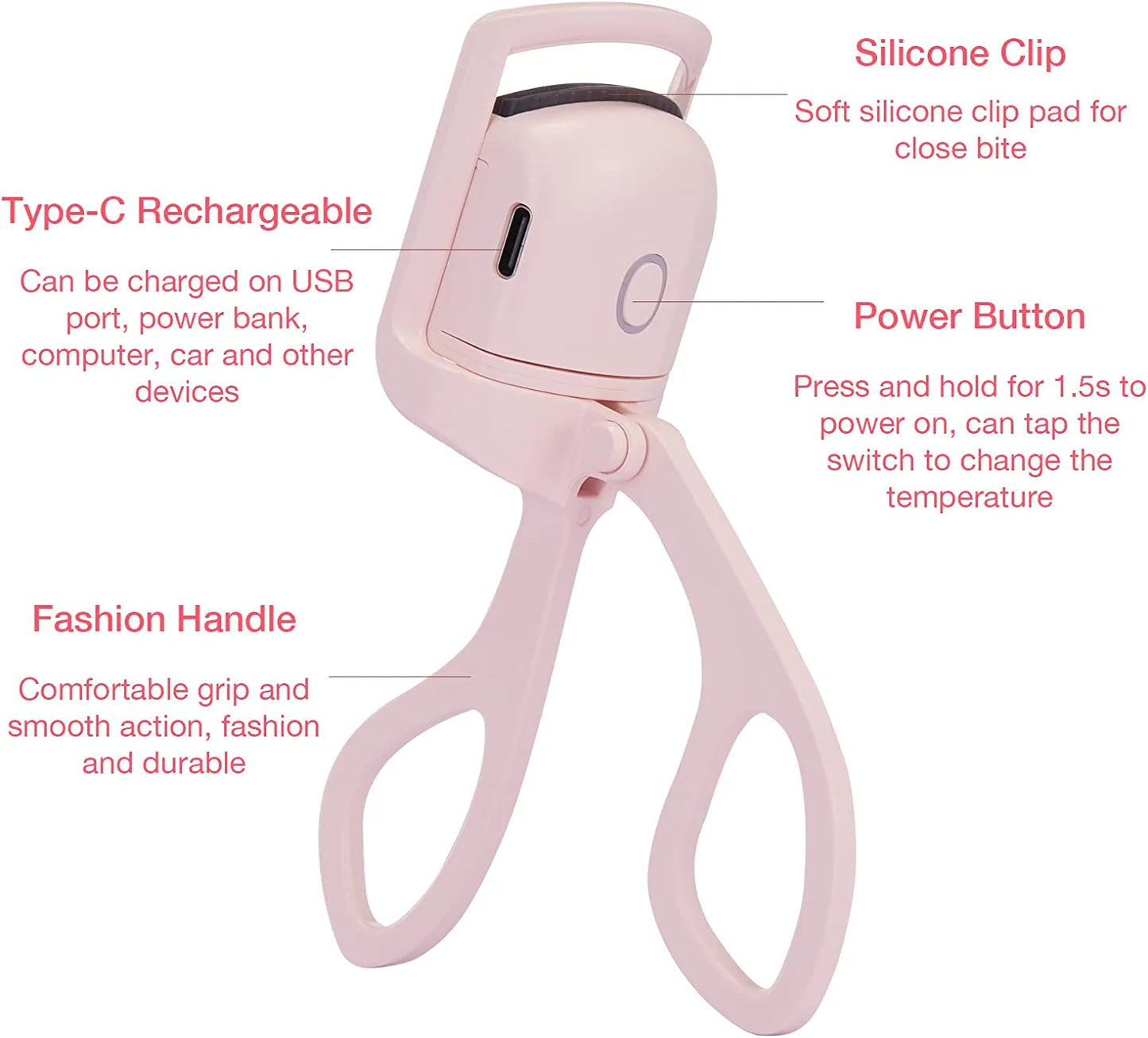 Electric Heated Eyelash Curler | Quick Natural 2 Heating Modes