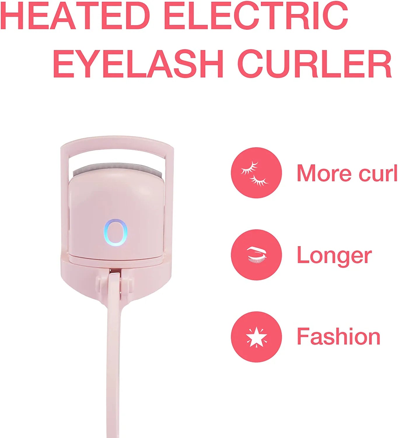Electric Heated Eyelash Curler | Quick Natural 2 Heating Modes