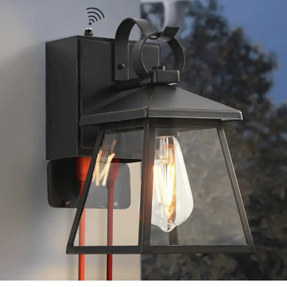 Outdoor Wall Light with GFCI Outlet
