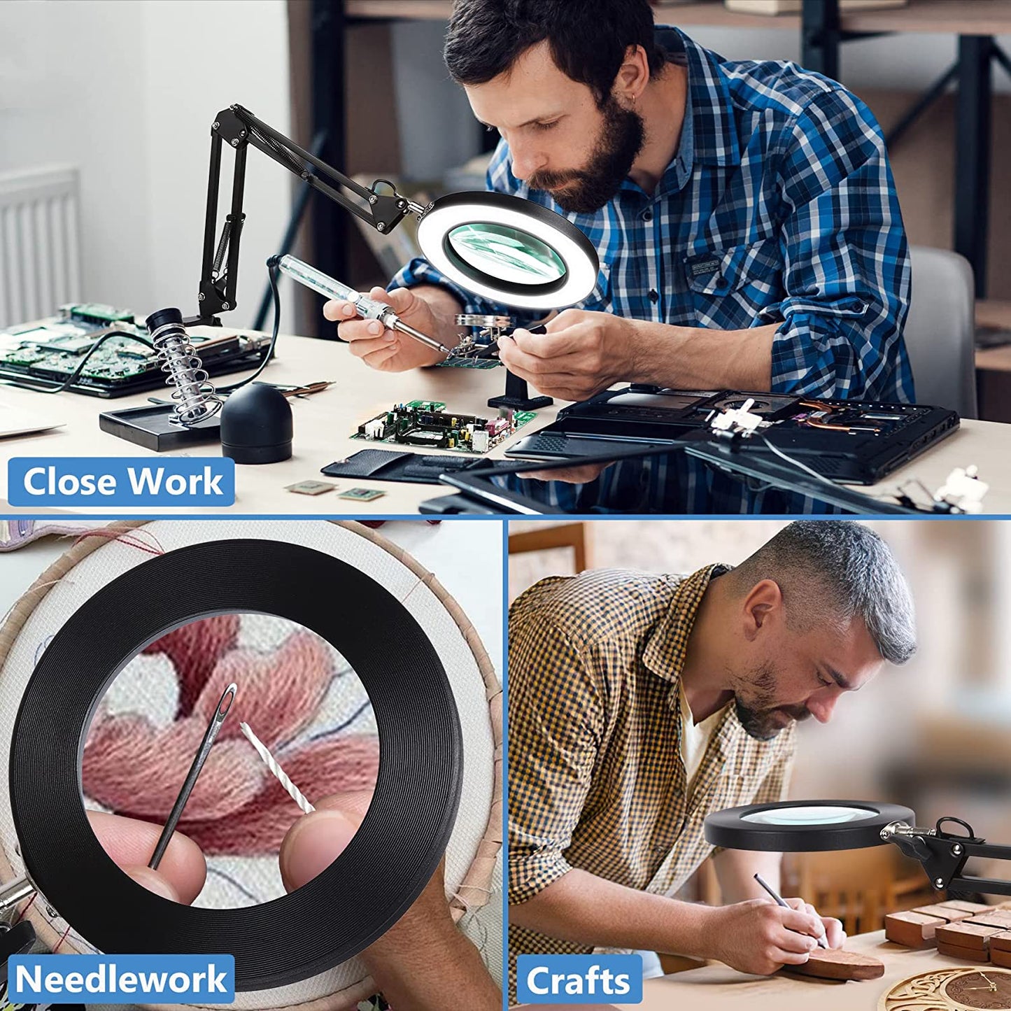8X Magnifier LED Lamp