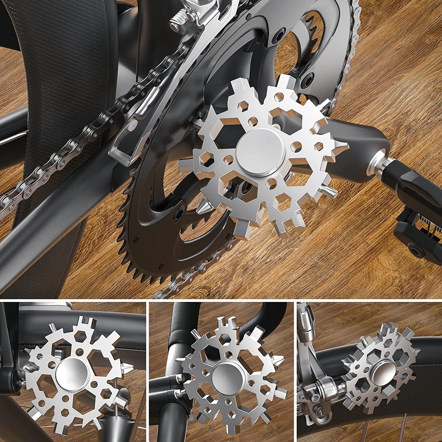 22-in-1 Snowflake Multi-Tool With Fidget Spinner