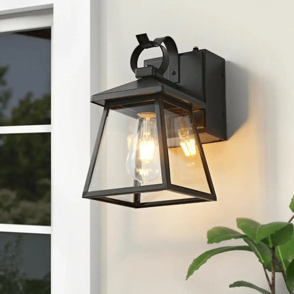 Outdoor Wall Light with GFCI Outlet