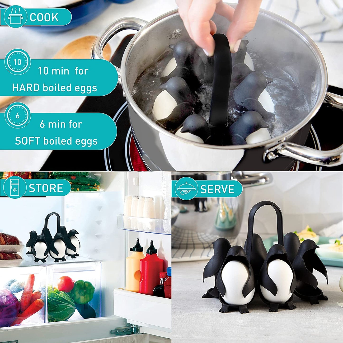 Penguin Shaped Boiled Egg Holder