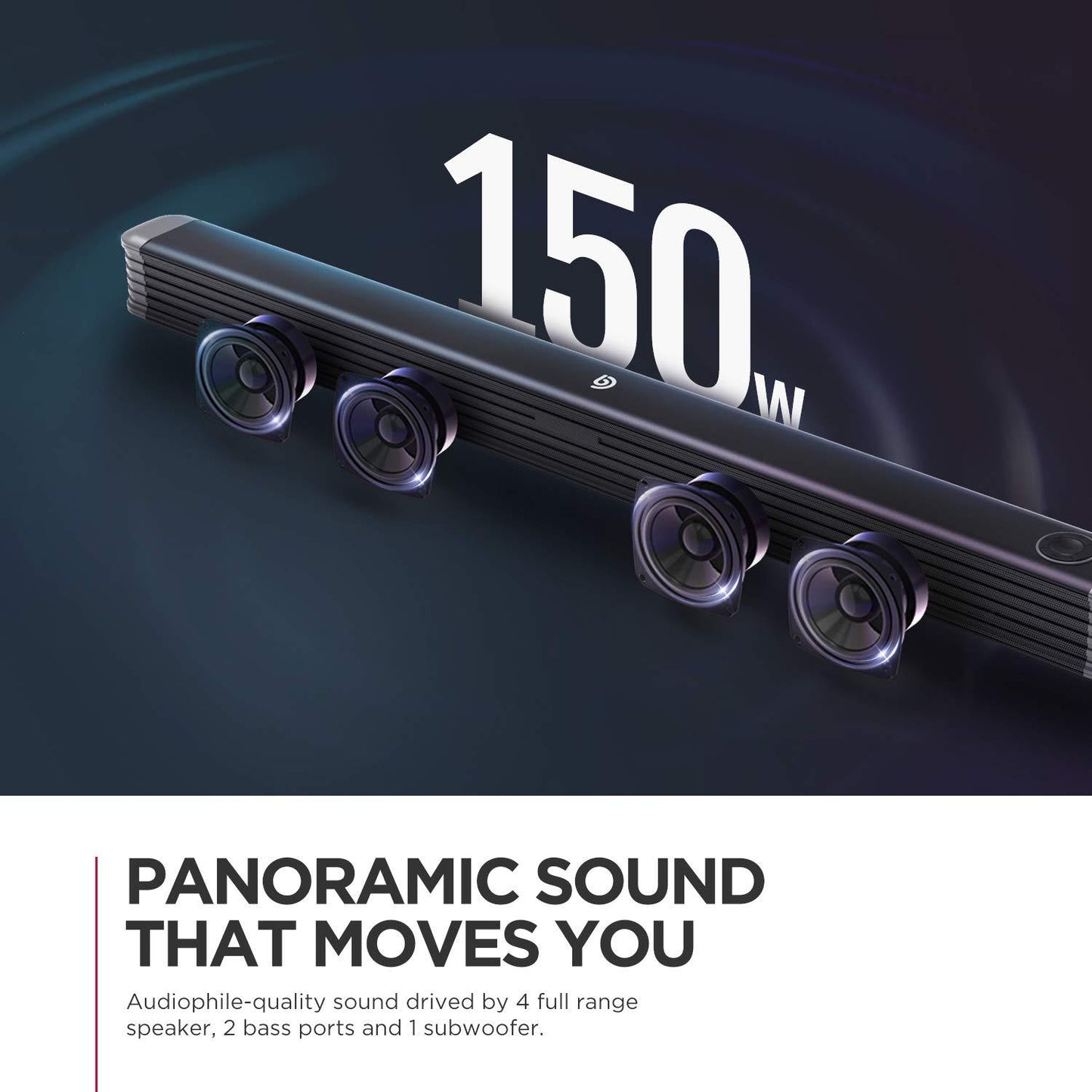 Wireless Soundbar with Subwoofer