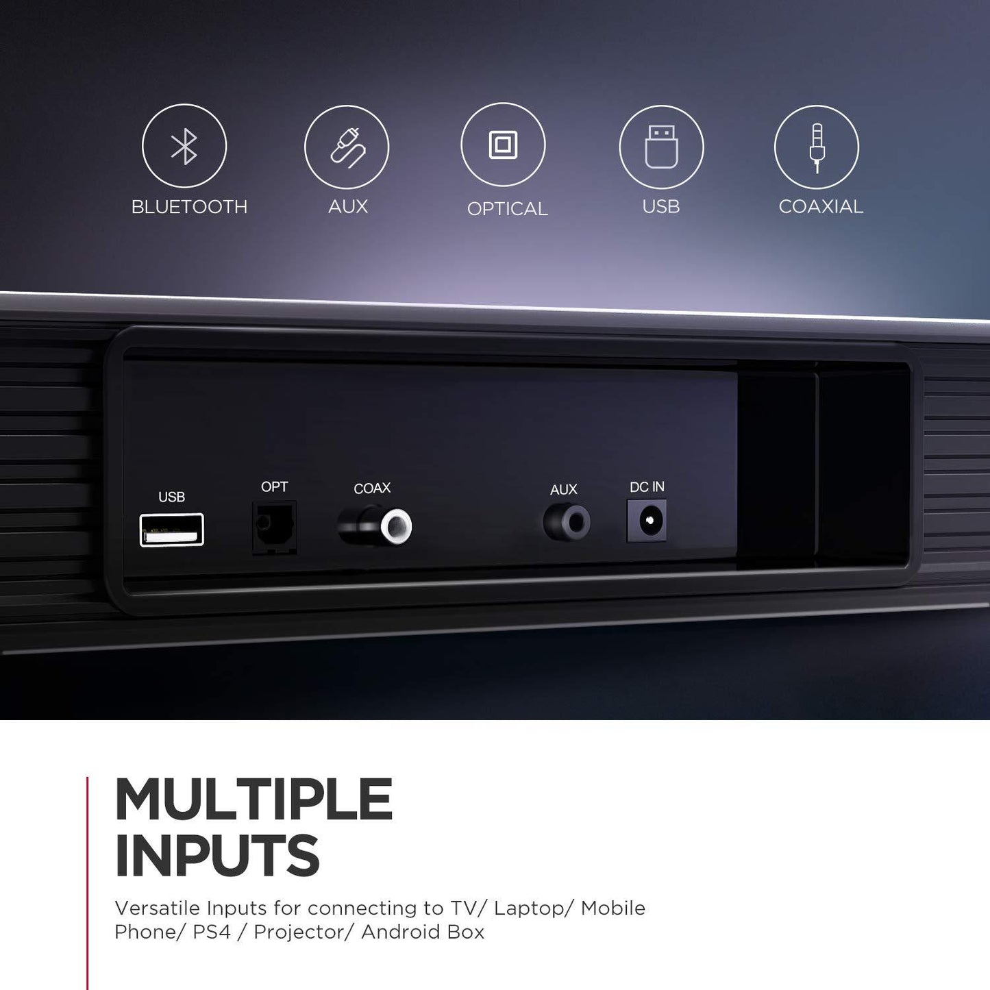 Wireless Soundbar with Subwoofer