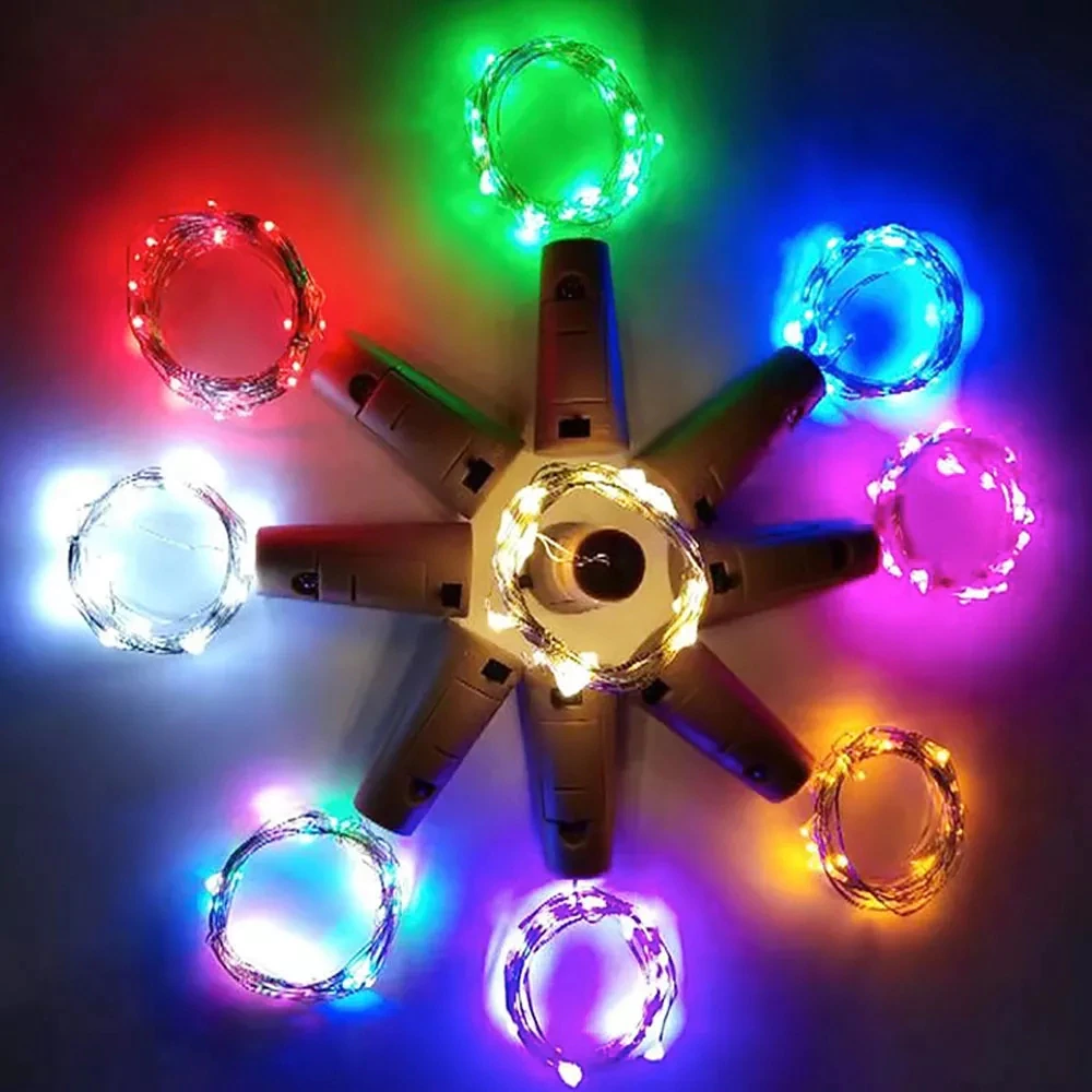 10 PCS Wine Bottle Lights with Cork | 20 LED Battery Cork