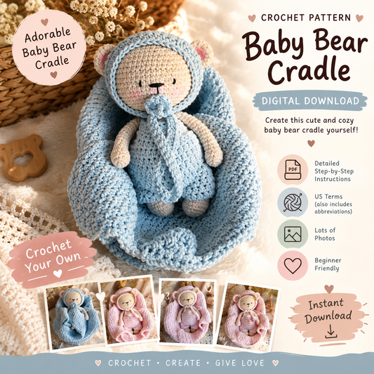 Baby Bär Häkelmuster PDF – Amigurumi Baby Set Häkelanleitung | Digitaler Download 🧸🧶