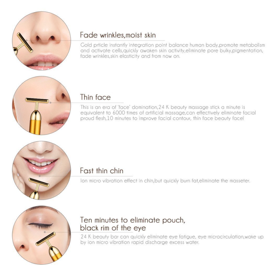 Golden Pulse Facial Face Massager