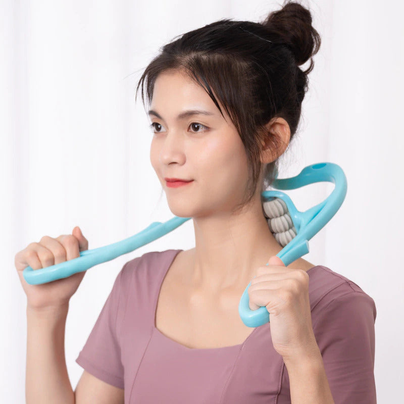 6 Wheel Roller Balls Neck Massager - Trigger Point Roller