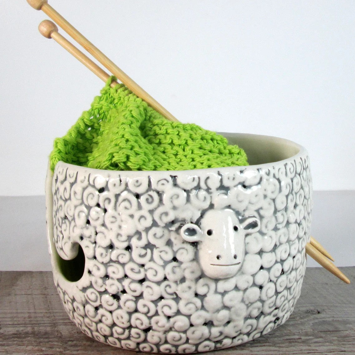 Handmade Sheep Yarn Bowl