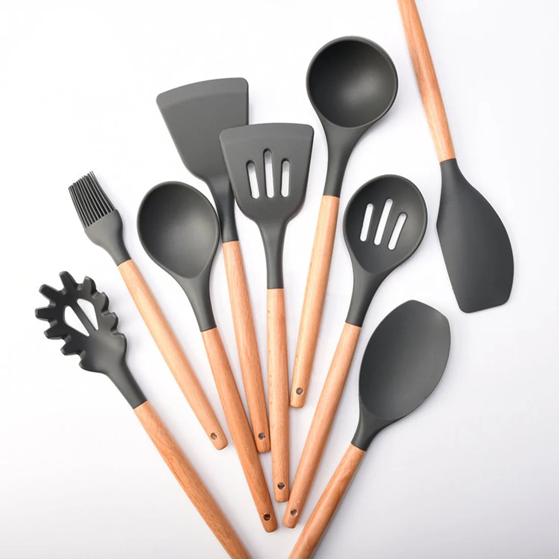 9 Pcs Silicone Kitchen Utensils Set