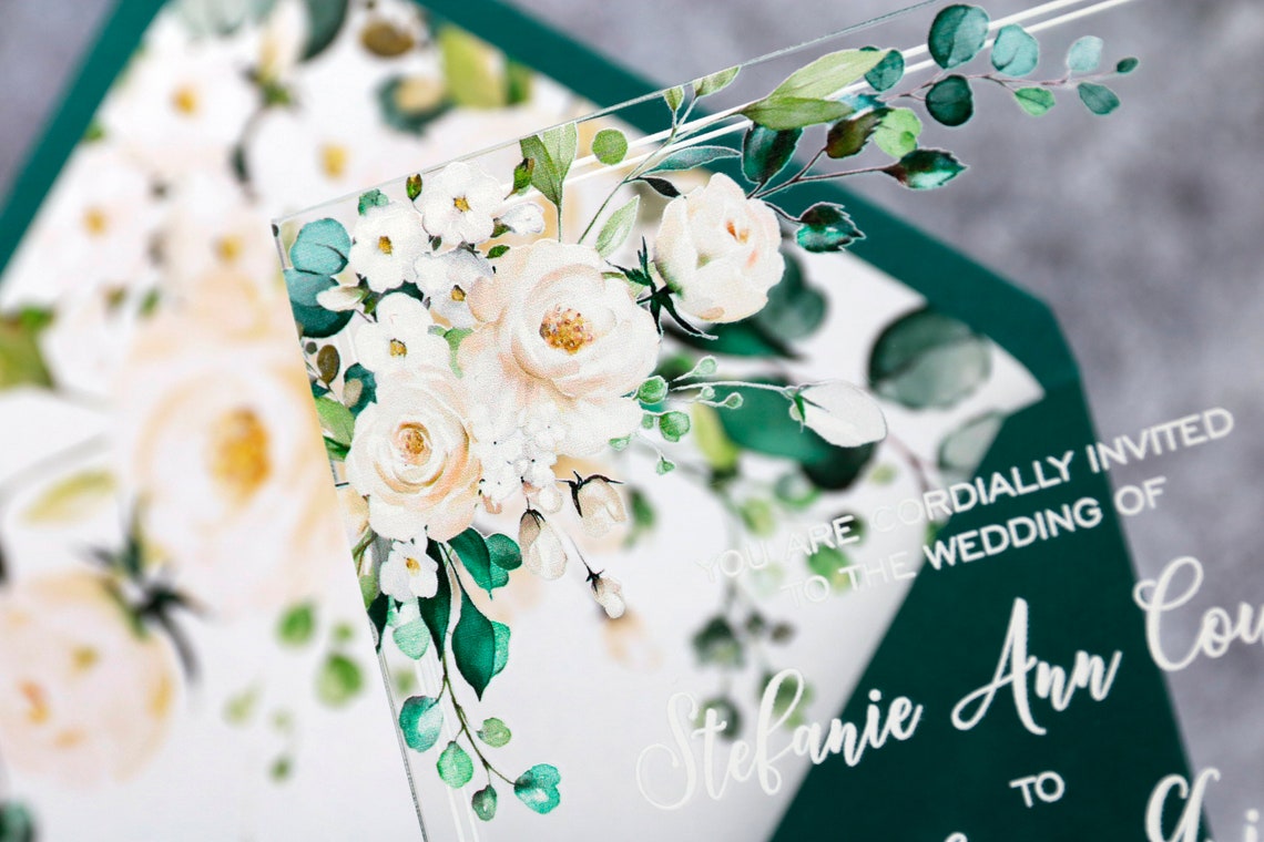 Handmade Acrylic Wedding Invitations