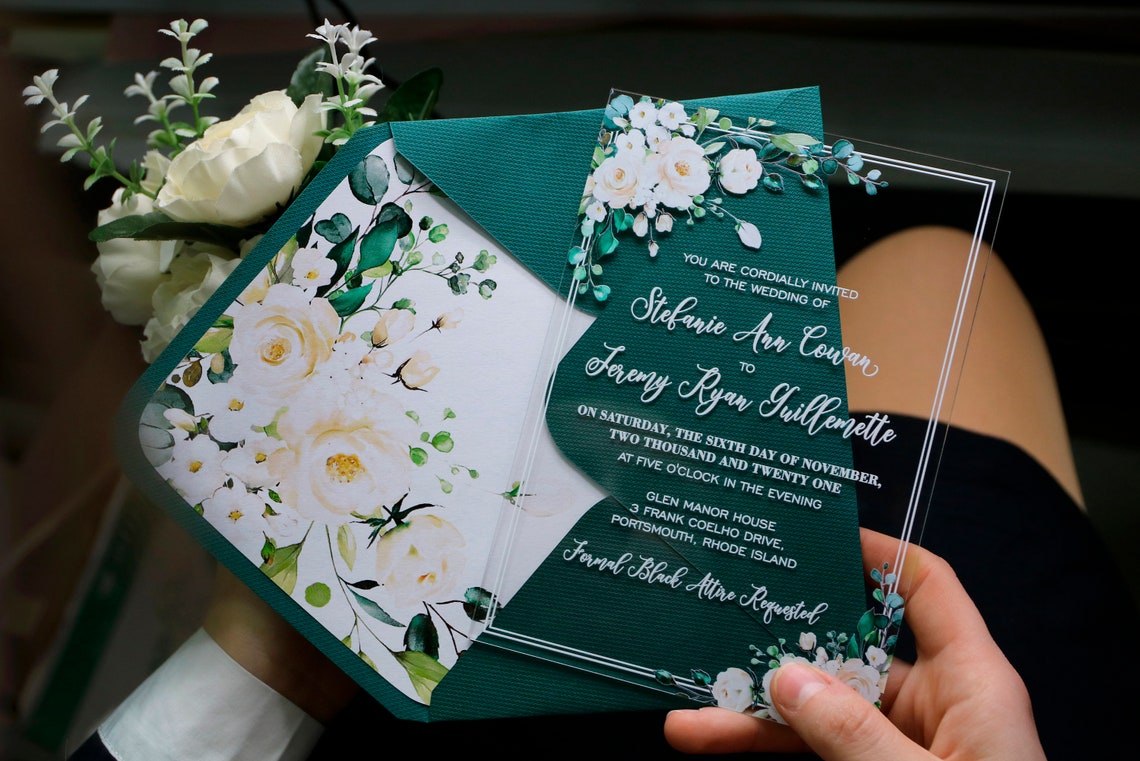 Handmade Acrylic Wedding Invitations