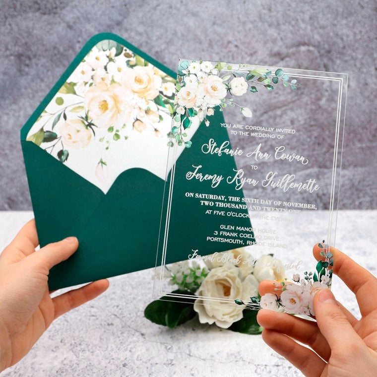 Handmade Acrylic Wedding Invitations