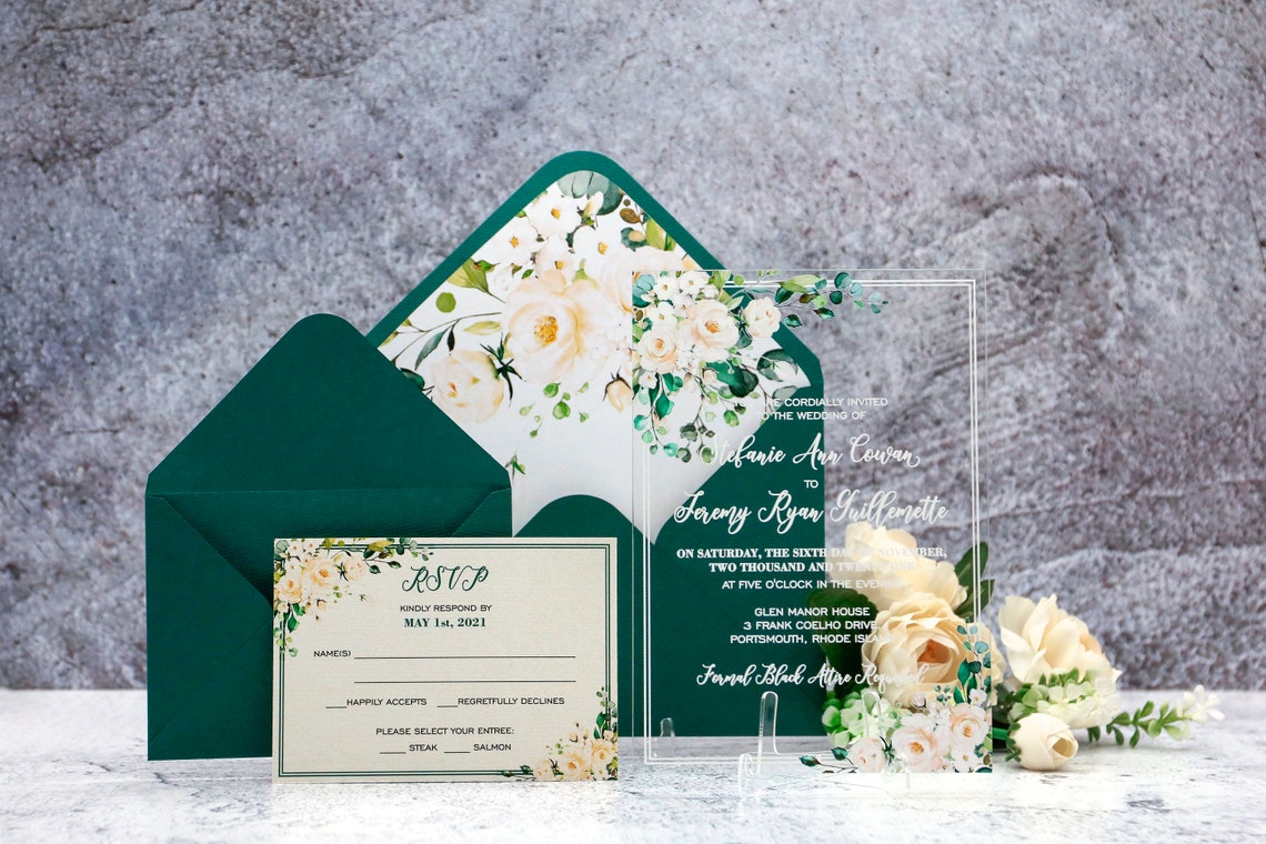 Handmade Acrylic Wedding Invitations