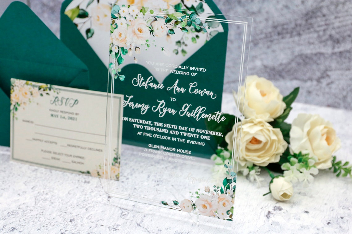 Handmade Acrylic Wedding Invitations