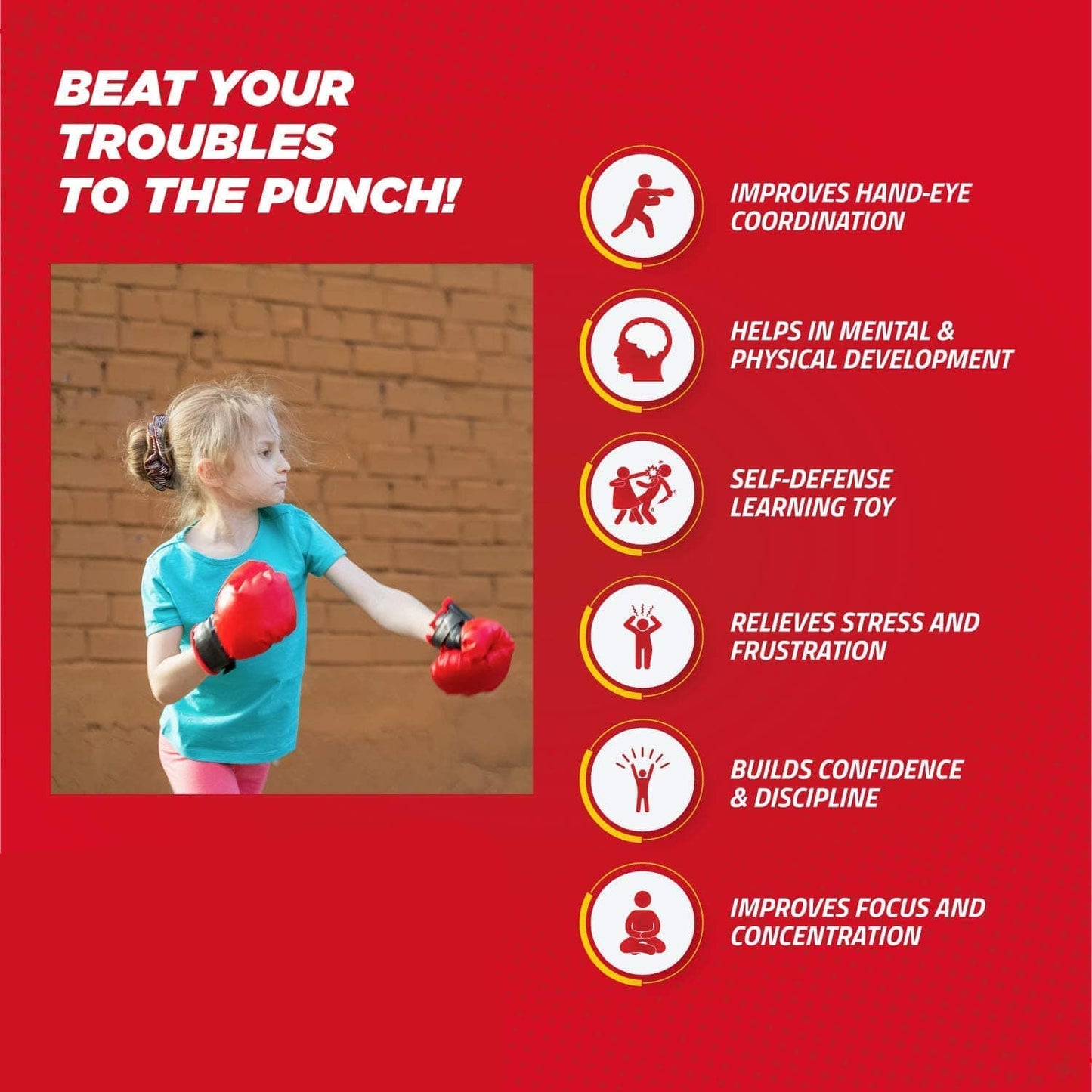 Kids Punching Bag with Stand