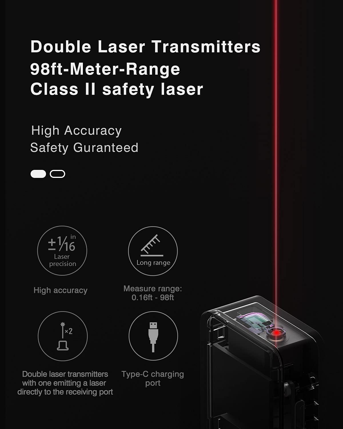 30M Digital Laser Tape Measure