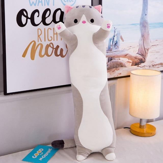 Cute Cat Long Plush Pillow