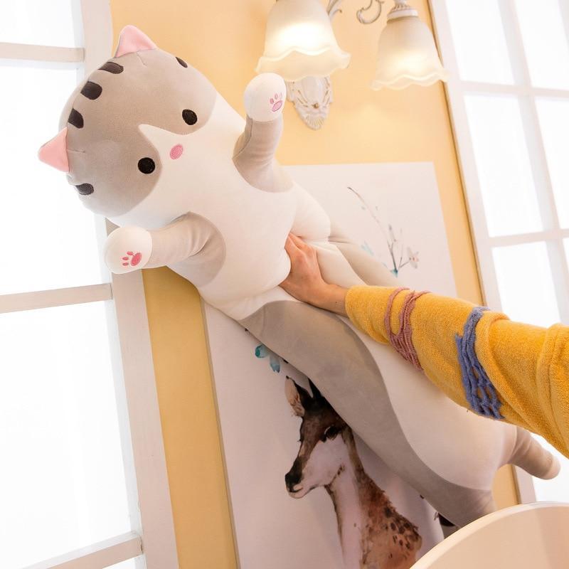 Cute Cat Long Plush Pillow