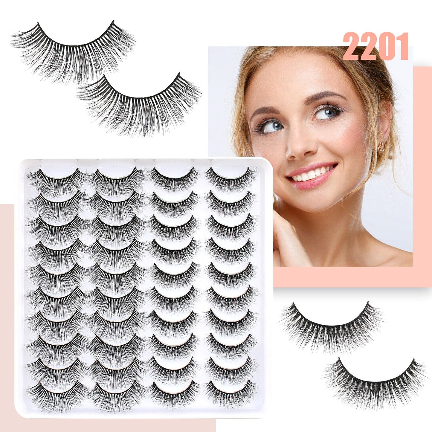 20 Pairs False Eyelashes | Natural Soft Lashes