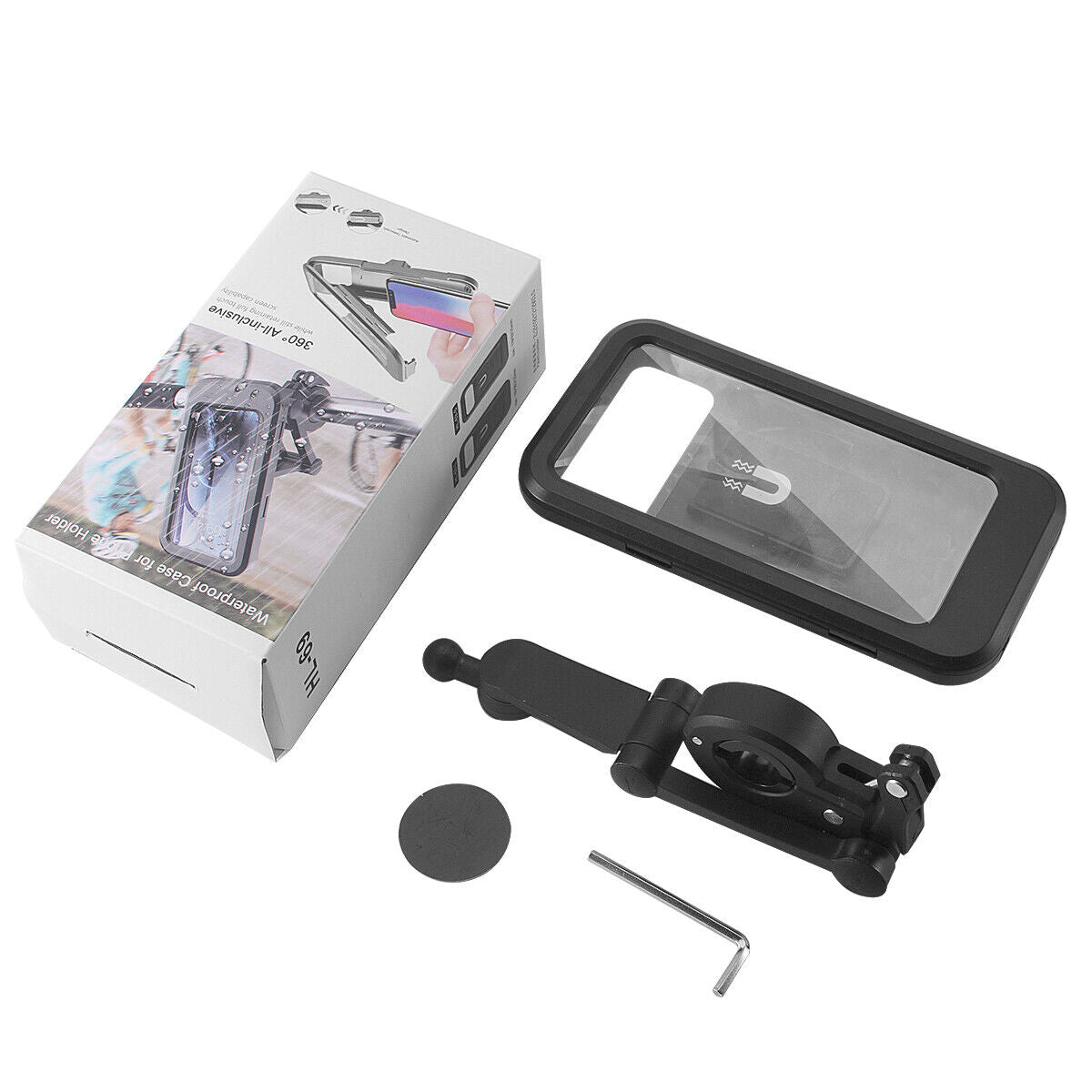 Waterproof Motorcycle / Bike Handlebar Phone Mount Holder Case