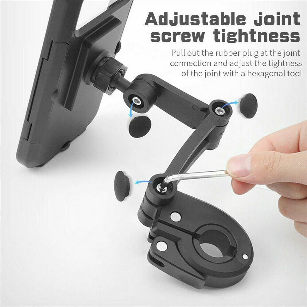 Waterproof Motorcycle / Bike Handlebar Phone Mount Holder Case